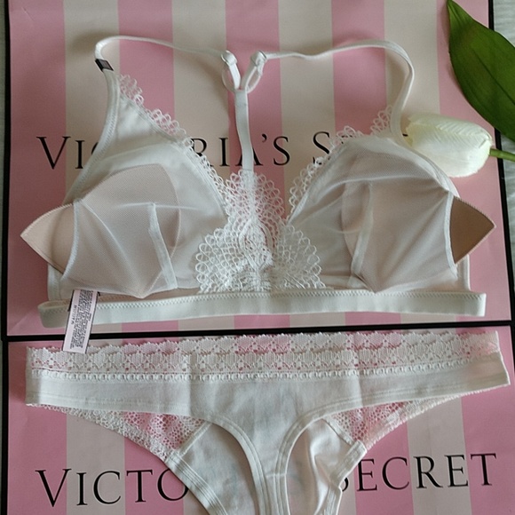 SET🌷Size L VS BRALETTE + THONG PANTY L.nwt - Picture 5 of 5
